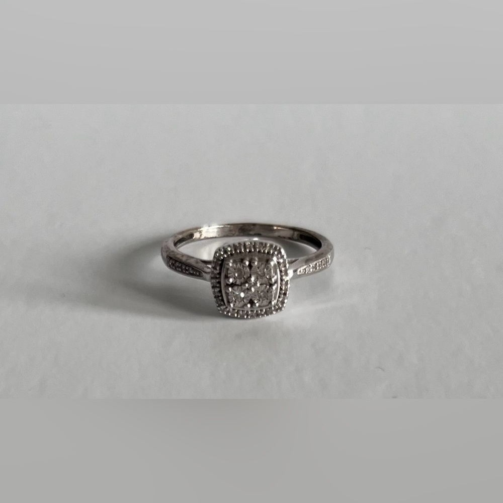 Sterling Silver Ring Pavé Stones